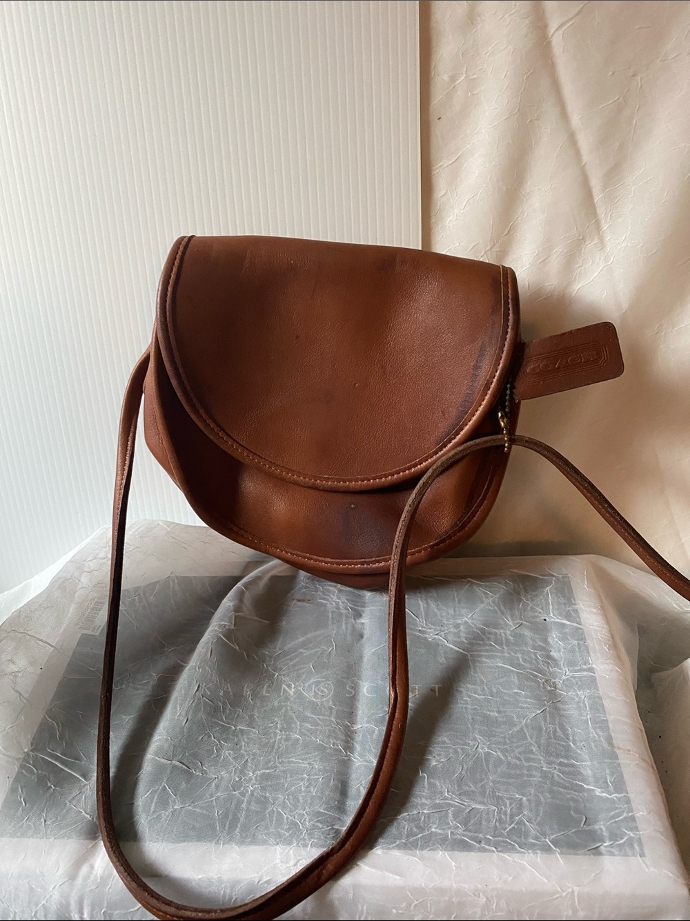 Coach Brown Leather Saddle Crossbody Bag